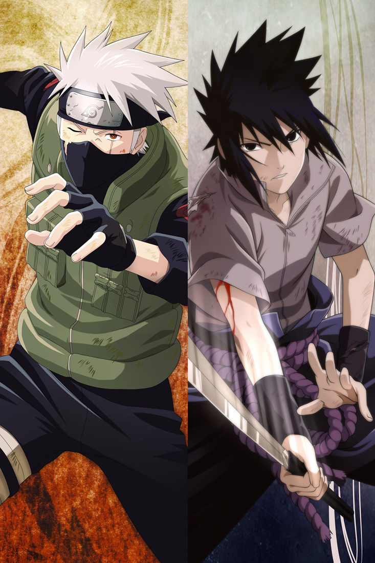 Naruto Kakashi Hatake & Sasuke Uchiha Body Pillow